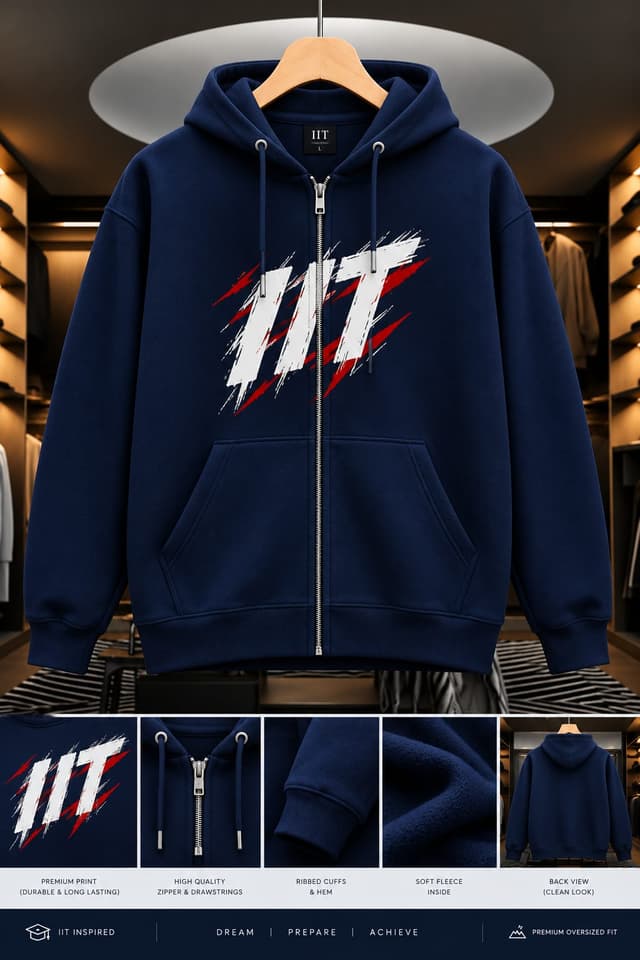 IIT Zip-Up Hoodie (Navy)